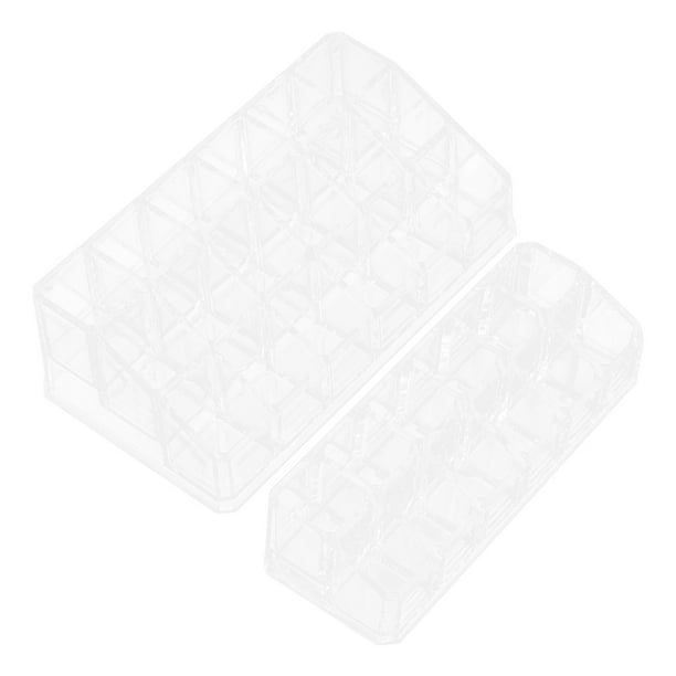 2 soportes para lápices labiales, transparentes, organizador de brillo labial, expositor para tubos de lápiz labial.
