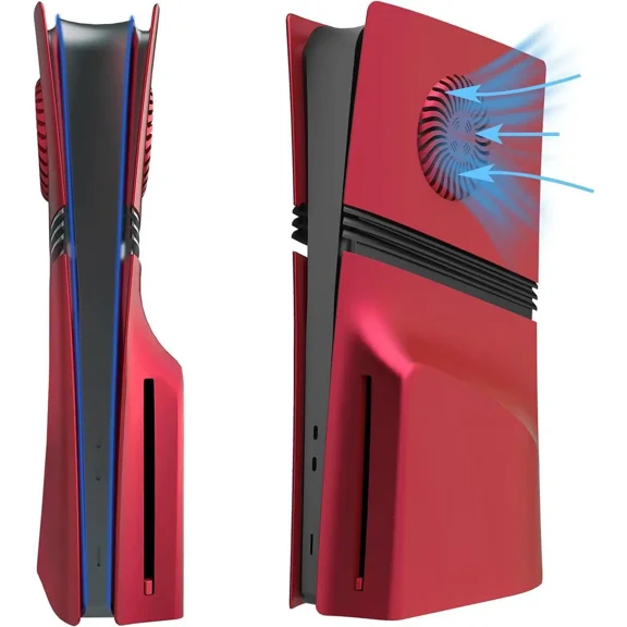 FacePlates for PS5 Pro Disc Edition Face Plates with Cooling Vents ABS Anti-Scratch Dustproof Protective Shell Cover, Replacement FacePlate for Playstation 5 Pro Disc