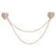 thumbnail image 1 of 2 broches de cadena para cuello: broches de cadena con borlas de corazón y diamantes de imitación para mujer. Broche de solapa de moda para traje, abrigo, bufanda y cárdigan., 1 of 7