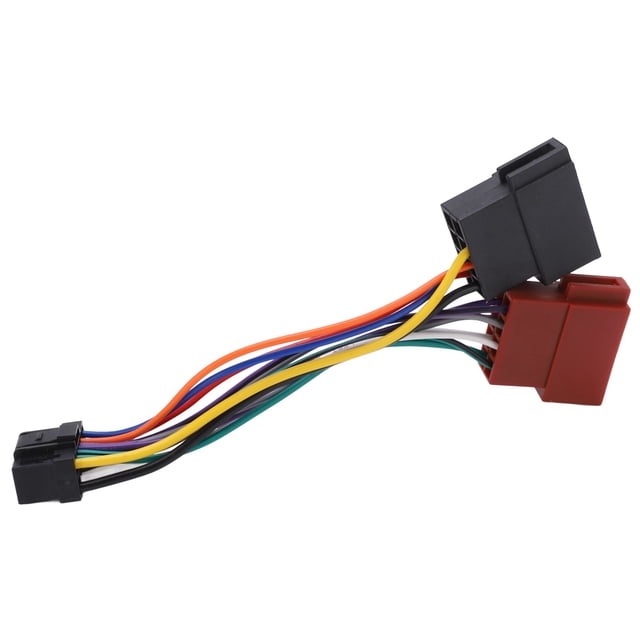 ISO Harness Plug, 16 Pin Harness Connector Adapter Lasting Heat Easy Installation For CD Player Replacement For