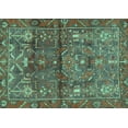 thumbnail image 1 of Ahgly Company Indoor Rectangle Persian Turquoise Blue Traditional Area Rugs, 7' x 10', 1 of 4