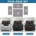 thumbnail image 6 of Jiueut Colorful Dinasour Print Recliner Cover, Stain Resistant Recliner Slipcover Anti Dust Recliner Cover with Storage Pockets for Fabric Leather Chairs, 6 of 7
