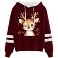 thumbnail image 1 of WILLBEST Sudadera Oversize para Mujer con Estampado Navideño Informal y Cordón Ajustable XX-Grande, 1 of 3