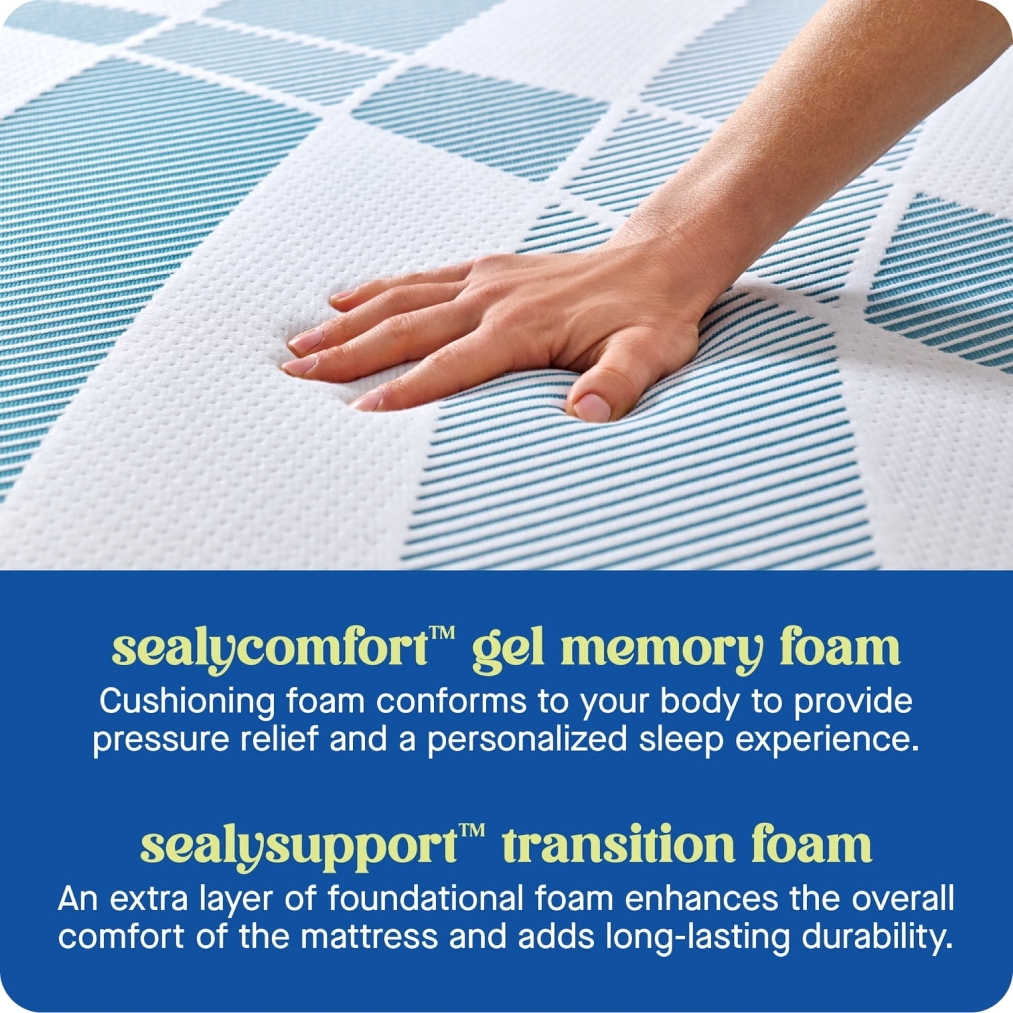 Sealy Dreamlife 12” Full Gel Memory Foam Mattress-in-a-Box, Adult