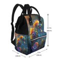 thumbnail image 2 of Easygdp Neon Seahorse Underwater Realm para Bolsa de Bebé de Gran Capacidad con Múltiples Bolsillos, Bolsa de Pañales para Padres, Bolsa de Viaje Organizada y Elegante, 2 of 6