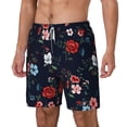 thumbnail image 2 of Uemuo Vintage Rose Pattern Mens Swim Trunks Quick Dry Board Shorts with Mesh Lining, Stretch Beach Shorts Quick Dry No-Chafing Board Shorts-3X-Large, 2 of 9