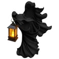 thumbnail image 1 of Halloween Ghost Light Statue with Lantern Scary Home Garden Decor (Black Battery), 1 of 8