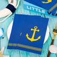 thumbnail image 4 of 50 Pcs Blue Nautical Guest Napkins Gold Foil Anchor Disposable Napkins Dinner Hand Paper Napkin for Bathroom Birthday Holiday Party Table Supplies, 4 of 7
