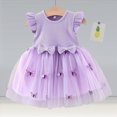 thumbnail image 2 of NIEWTR Baby Girl Tulle Swing Dress Sleeveless Summer Casual Toddler Birthday Party Outfits(Purple,18-24 Months), 2 of 5
