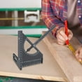 thumbnail image 6 of yotijay Carpentry Measuring Layout Tool Drawing Scribing Gauge Triangle Ruler Square Gray, 6 of 9