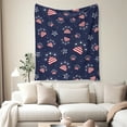 thumbnail image 2 of Flannel Fleece Throw Blanket, Soft Large Throw Blanket, Lightweight Cozy Plush Throw Blanket Fit Sofa Bed, 50"x60", Dog Paws, 2 of 7