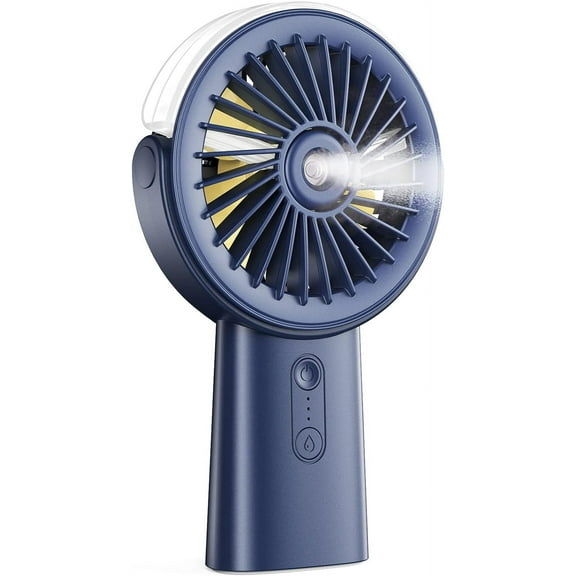Portable spray fan, 4000mAh rechargeable small personal water spray handheld spray fan, battery-powered, 90° rotatable