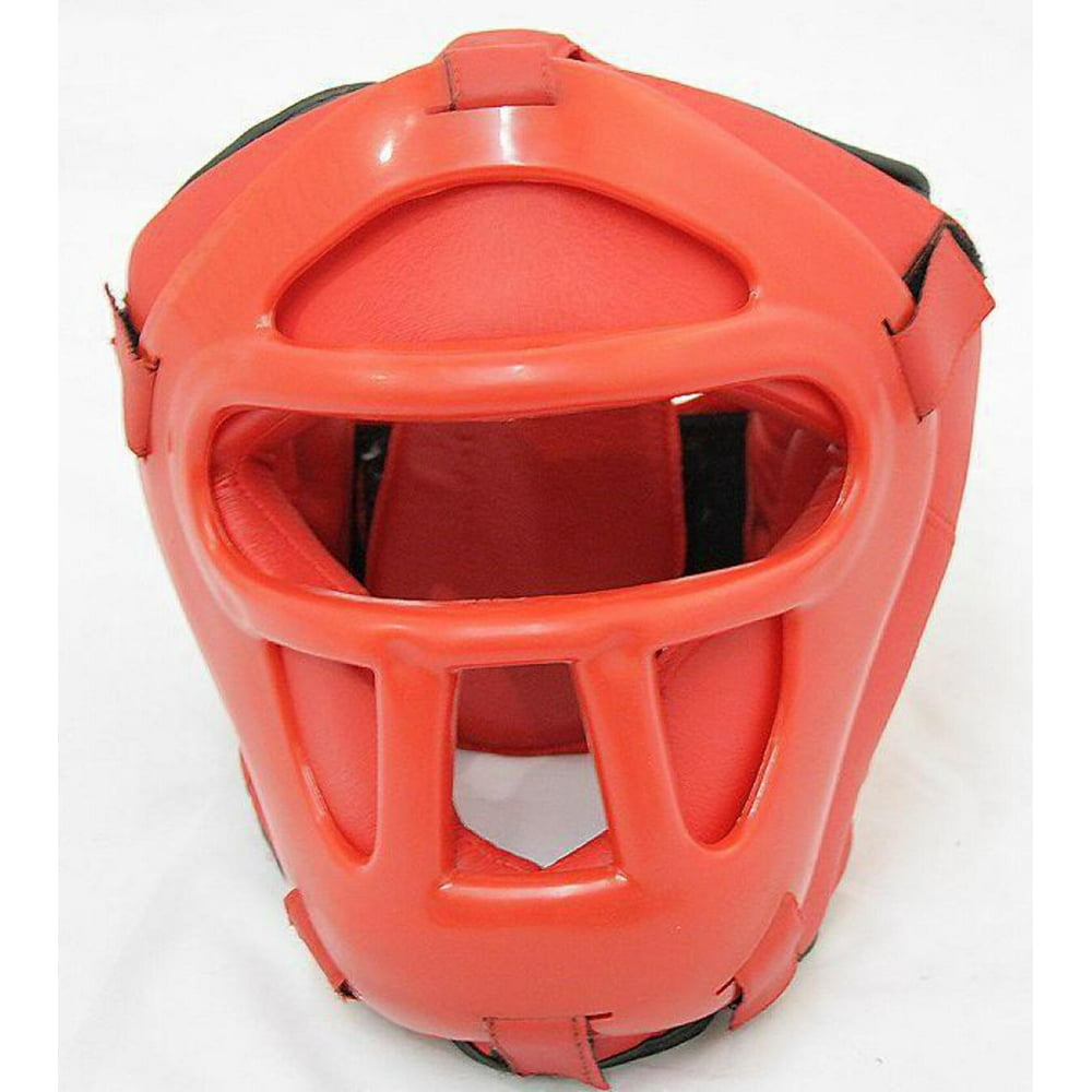 Full Coverage Pro Quality Headgear for Boxing Head Cage Red 192RL