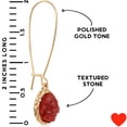 thumbnail image 4 of Humble Chic Red Druzy Threaders - Boho Glitter Long Drop Earrings for Women, 4 of 9