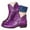 Purple, variant on Ankle Booties for Women Vintage Slouch Low Heels Wide Calf Short Boots Zip Work Combat Boots