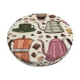 thumbnail image 2 of Lsque Vintage Coffee Round Bar chair cushion covers Velvet Fabric Premium Comfort Protects from Scratches and Stains for 14-17 Inch Chair- 12 inch, 2 of 7
