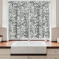 thumbnail image 2 of Ambesonne Black and White Kitchen Curtains, Sea Storm Waves, 55"x39", Black White, 2 of 3
