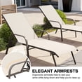 thumbnail image 3 of Crestlive 2-Piece Aluminum Patio Pool Chaise Lounge, 5-Position, Champagne, 3 of 8