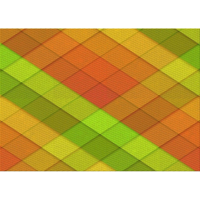 Ahgly Company Machine Washable Indoor Rectangle Transitional Orange Red Orange Area Rugs, 5' x 7'