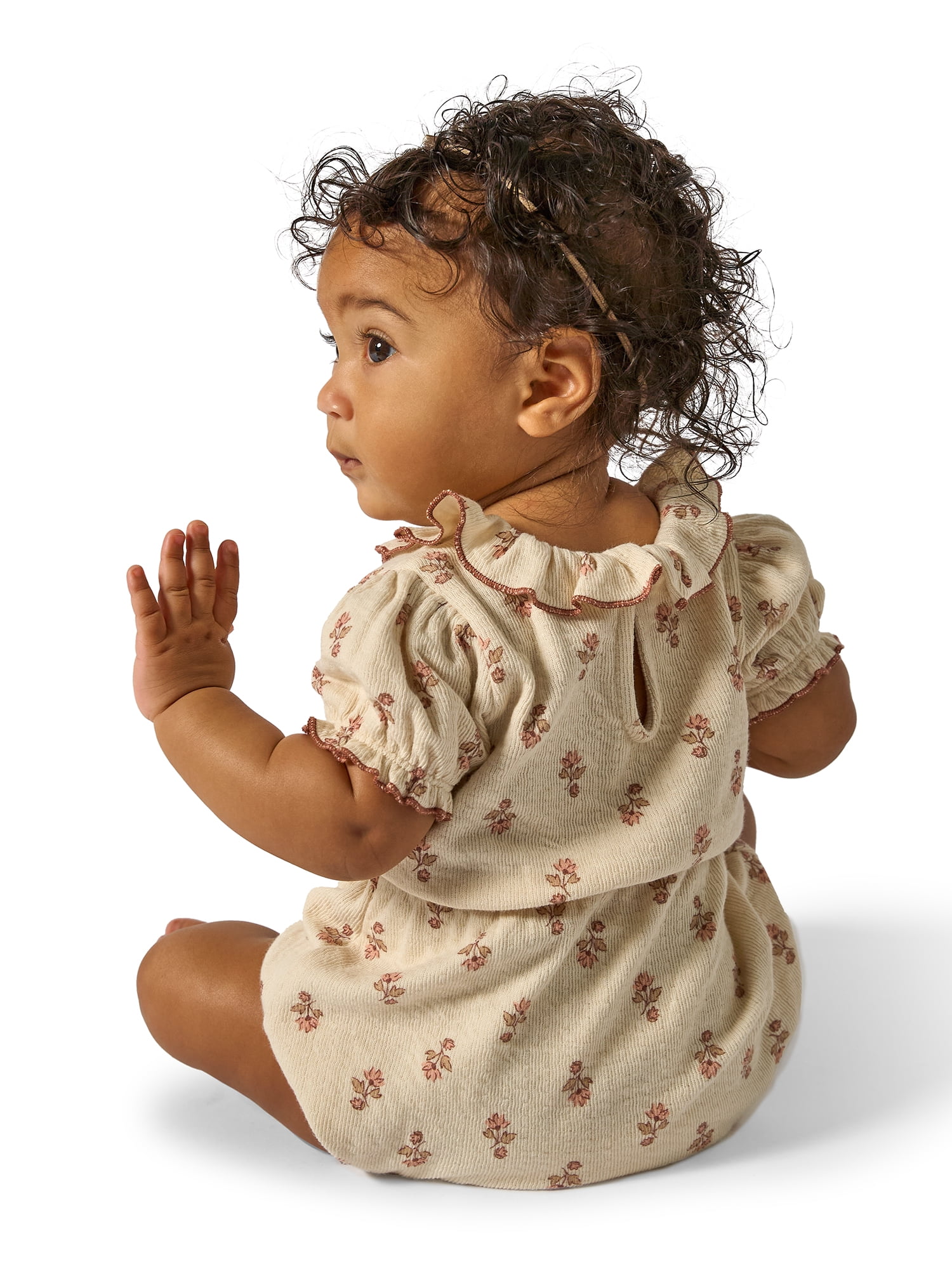 Modern Moments by Gerber Baby Girl Ruffled Bubble Romper, Sizes 0/3 Months - 24 Months