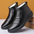 thumbnail image 2 of Men's Leather Shoes Leather Winter Boots Insulated High Top Casual Footwear for Cold Weather Non Outdoor Comfort Durable Design, 2 of 7