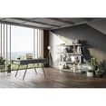 thumbnail image 2 of Modrest Dessart 3-Drawer Modern Veneer & Stainless Steel Desk in Elm Gray, 2 of 5