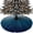 Blue, variant on Navy Blue Christmas Tree Skirt 36 Inches, Botanical Snowflake Xmas Vintage Xmas Trees Skirt Mat Cover Decorations for Holiday Party Indoor Outdoor