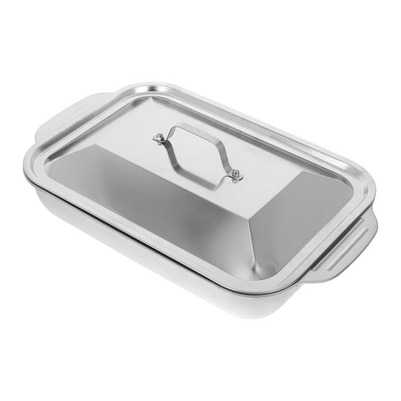 Baluue Metal Rectangle Roasting Pan for Fish and Family Meals, Cookware Set for Oven and Grill