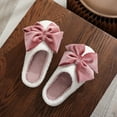 thumbnail image 5 of Bow House Slippers for Women Ladies Bowknot Comfy Fuzzy Bedroom Slippers Bride Wedding Indoor Outdoor Memory Foam Shoes, 5 of 9