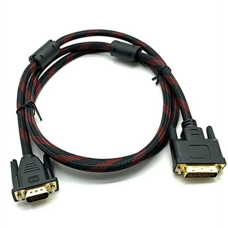 Dual Magnetic Ring 1.5m DVI to VGA Cable Display Cable 1.5m DVI Adapter Cable Computer to LCD TV Cable