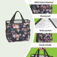 thumbnail image 4 of Garden Tool Bag,Pioneer Flower Floral Print Pattern Garden Tool Organizer,Garden Gifts,Waterproof Multi-Pocket Garden Tool Storage 11.8x5.5x11.4 Inch(Tools NOT Included), 4 of 6