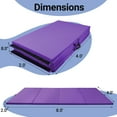 thumbnail image 4 of BalanceFrom Versatile 4'x8'x2" High-Density Gym Mats - Extra Thick, Anti-Tear, Easy-Clean, Foldable for Aerobics, Yoga, Martial Arts, with Durable Vinyl and Velcro, Purple, 4 of 5