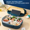 thumbnail image 2 of Wovilon Bento Box Stainless Steel Insulated Lunch Box s Carry Lunch Box To Carry Soup Bowl Divided Lunch Box, 2 of 7