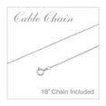 thumbnail image 3 of 14k White Gold Oval Amethyst And Diamond Pendant with 18" Chain, 3 of 3