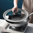 thumbnail image 4 of Universal Lid for Pots, Pans and Skillets - Tempered Glass with Heat Resistant Silicone Rim, Fits 11', 12' and 12.5' Diameter Cookware, Gray 2025, 4 of 5