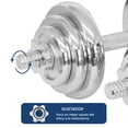 thumbnail image 4 of Set De Mancuernas C/ discos 20 kg Altera  BS-20-PL Color Plata, 4 of 7