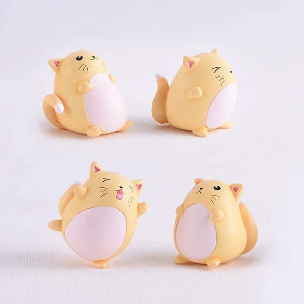 Accesorios de decoración para el hogar, 4 unidades, pingüino de Navidad, vaca, cerdo, conejo, ardilla, gato, sello, perro, modelo de Animal, jardín de hadas en miniatura