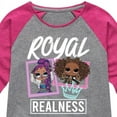 thumbnail image 3 of LOL OMG! Fashion Dolls - Royal Realness - Toddler & Youth Girls Raglan Graphic T-Shirt, 3 of 5