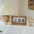 thumbnail image 3 of Dosaele Rustic Style Wooden Perpetual Calendar and Three-minute Hourglass for Home and Office Decor, 3 of 8