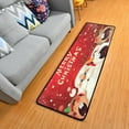 thumbnail image 3 of SKYSONIC 2'X6' Merry Christmas Santa Runner Rug with Rubber Backing, Funny Xmas Reindeer Non Slip Entryway Rug Runner Washable Soft Area Rug Carpet for Hallway Bedroom Kitchen Decor, 3 of 6