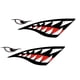 thumbnail image 4 of 4x tiburón dientes boca calcomanía kayak océano barco canoa DIY gráficos divertidos SM SunniMix Etiqueta de los dientes del tiburón, 4 of 8