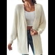 thumbnail image 1 of Cárdigan de Punto para Mujer, Abrigo de Suéter Extragrande con Abertura Frontal y Larga Negro M, 1 of 10
