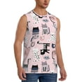 thumbnail image 2 of Haiem Men's Cat Print Tank Tops Summer Sleeveless Cut Off Workout T-Shirts Fitness Vest Athletic Undershirts-Small, 2 of 8