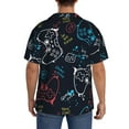 thumbnail image 3 of Lukts Joystick Gamepad for Men's Hawaiian Shirt Beach Short Sleeved Button top-Small, 3 of 5