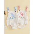 thumbnail image 3 of BemeyourBBs Half Way to One Clothes Baby Boy Girl 1/2 Half Birthday Outfit 1st Birthday Clothes Summer Romper 1/2 Embroidery Sleeveless Bodysuit Jumpsuit Playsuit, 3 of 9