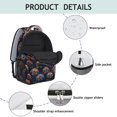 thumbnail image 4 of Monster Cartoon Truck Black Pattern Backpack for School, Cute School Bag with Adjustable Shoulder Straps and Padded Back, 15.3"x11"x6.7", 4 of 5