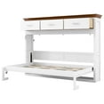 thumbnail image 4 of Euroco Wood Twin Size Murphy Bed with Cabinets and Drawers, White, 4 of 12
