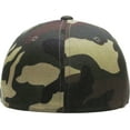 thumbnail image 4 of Solid Flat Brim Bill Fitted Baseball Cap, 4 of 6