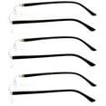 thumbnail image 3 of 3 Pairs Super Lightweight Slim Sleek Rectangular Reading Glasses - Spring Hinge Modern Reader +1.50, 3 of 3