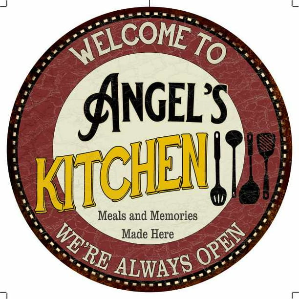 Angel S Kitchen 14 Round Metal Sign Bar Game Room Wall Decor 100140040426 Walmart Com Walmart Com